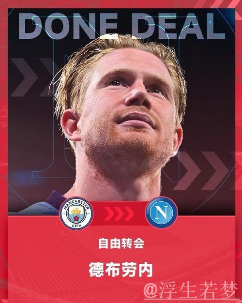 德布劳内免签加盟那不勒斯,33岁中场落户意甲 德布劳内免签加盟那不勒斯,33岁中场落户意甲
